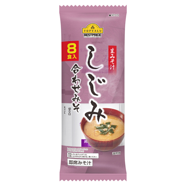 【トップバリュ】生みそ汁しじみ 8食入 (×12) |mvm-005-4549414106350-12 商品サムネイル